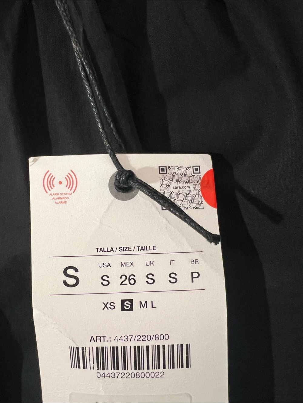 ZARA Black Sleeveles Poplin Bubble top with gathered hem S NWT - Picture 14 of 15
